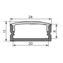 EuroLite U-Profil 20mm For Led Strip Sort, 2m