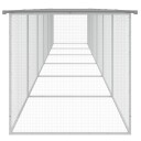 Vidaxl Kyllingbur Med Tak Lysegrå 603X98X90 cm Galvanisert Stål