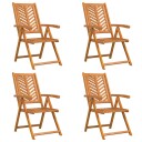 Reclining Hage Stoler 4 stk Solid Tre Akasietre