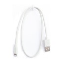 ELETRA USB-A - LIGHTNING 0,5M KABEL, HVIT