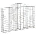 vidaXL Gabionkurver buede 6 stk 200x30x120/140 cm galvanisert jern