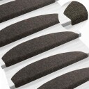  Selvlimende trappematter 15 pcs Antrasitt 80 x 24,5 x 3,5 cm