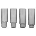 Ferm Living Ripple Long Drink Glass Smoked Grey