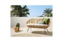 2 sitssoffa Beliani Maratea Natural\|\|Black\|\|Beige  