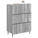 vidaXL Skuffeskap Grå sonoma 66 x 34,5 x 92 cm Konstruert tre