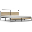 Sengeramme i metall uten madrass røkt eik 200x200 cm 8721158549563