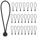  teltutstyr Bungee snorer med kuler 24 stk. Svart 4 mm x 22 cm Polypropen