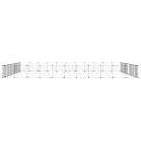 Vidaxl Dyrebur 44 Paneler Med Dør Svart 35X35 cm Stål