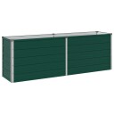 vidaXL Hevet Hagebed Grønn 160 x 40 x 55 cm kaldvalset stål