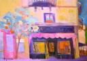 Vibrant Café Scene Plakat / 21x30cm