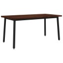 vidaXL Firkantet spisebord 160 x 80 x 75 cm Solid akasietre Mørk brun