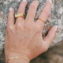 IX Studios Rustic Twist Ring 22 kt. Gullbelagt sølv DMN0324GD54 - Unisex - 925 sterling silver