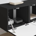  TV Veggskap 2 pcs Svart 60 x 31 x 29.5 cm Konstruert tre