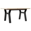  Salongbord Y-ramme 80x50x40 cm heltre furu og støpejern 3282706