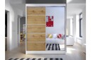 Pickering Garderobe Med Speil 150x200 cm - Hvit/Brun