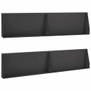 vidaXL Støttemur 4 stk. 100 x 12 x 30 cm Stål Svart