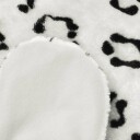vidaXL Leopardteppe plysj 139 cm hvit