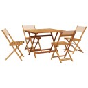 Hagespisegruppe 5 deler beige stoff og heltre