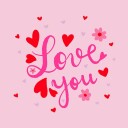 Angela Minca Hearts and Love Plakat Plakat / 70x70cm 