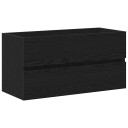 vidaXL Servantskap svart eik 90x38,5x45 cm konstruert tre