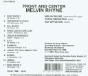 Melvin Rhyne  Front & Center  CD