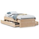  Sengeramme uten madrass med skuffer 75x190 cm heltre furu 8721158382672