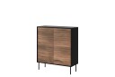 Kommode Soublet 102 cm   Svart/Valnøtt