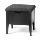 Torkelson Klinte benk 45 cm svart med ullstoff
