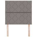  Sengegavl Diamantblokker Design Gråbrun 100 cm Stoff