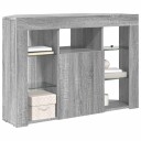  Hjørne LED TV skap Grå Sonoma 106 x 40 x 68 cm Konstruert tre