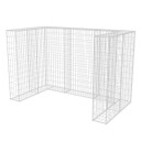 vidaXL Gabionsøppelskjulet stål 180x100x120 cm