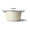 Smeg Kasserolle m/lokk 26 cm, Creme
