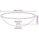 Servant herdet glass 42 cm frostet