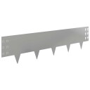 vidaXL Gjerdekant 10 stk. 100 x 25 cm Stål Sølv