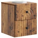  Vegghengt Nattbord 2 pcs Gammelt tre 33 x 34,5 x 40 cm