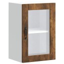  Veggmontert kjøkkenskap med glassdør Porto røkt eik 8721158423580