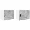  Kjøkkenskap 2 pcs Betonggrå 50 x 31 x 40 cm Konstruert tre
