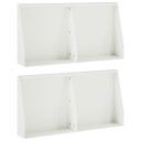 vidaXL Støttemur 4 stk. 40 x 12 x 40 cm Stål Hvit