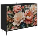 vidaXL Serviesskap BORNE Svart eik 102 x 33 x 76 cm Konstruert tre