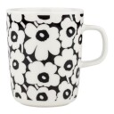 Marimekko  Oiva Unikko pikkuinen krus 2,5 dl svart/hvit