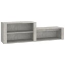 vidaXL Skoskap betonggr? 150x35x45 cm konstruert tre