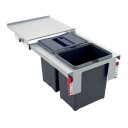 Franke Sorter Garbo 60-2 kildesorteringssystem, 2x18l, grå