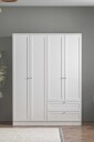 Interlaken garderobe 137x182 cm - Hvit