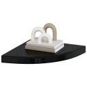 vidaXL Flytende vegghylle h?yglans svart 35x35x3,8 cm MDF