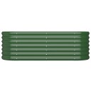 vidaXL Plantekasse pulverlakkert stål 114x40x36 cm grønn