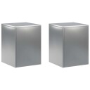 vidaXL Planteholder 2 pcs Sølv 30 x 30 x 40 cm Rustfritt stål