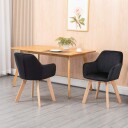 Ergonomiske kjøkkenstoler sett med 2 svart tre
