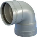 Wavin Wafix Plus 88,5° PP Bøyning 50 mm Grå til Hydraulikk