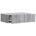 vidaXL Vegghengt Sidebord Grå Sonoma 59 x 34,5 x 17 cm Konstruert tre