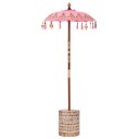 vidaXL Balinesisk parasoll med base Rosa 95 x 95 x 260 cm